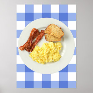 Poster Breakfast Ron Swanson Bacon Eggs And Toast