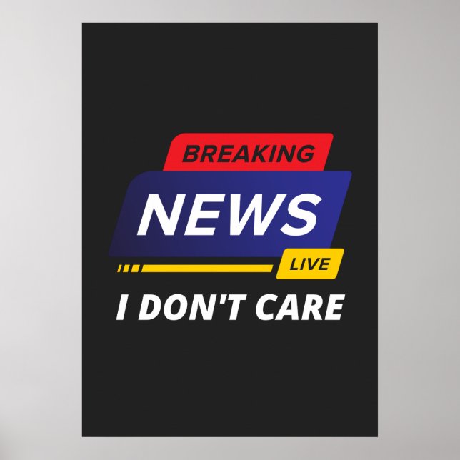 Poster Breaking News Je ne m'en fiche pas drôle (Devant)