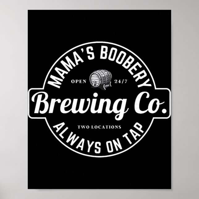 Poster Breastfeeding Brewery Mamas Ery New Mom Brewing  (Devant)