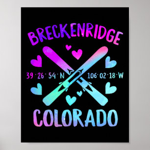 Poster Breckenridge Colorado Ski Mountain Snowboard