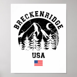 Poster Breckenridge Colorado Station de ski alpin Ame