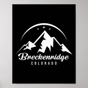 Poster Breckenridge Colorado Station de ski Snowboardi