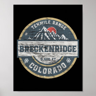 Poster Breckenridge Colorado Tenmile Range Rocky Mountain