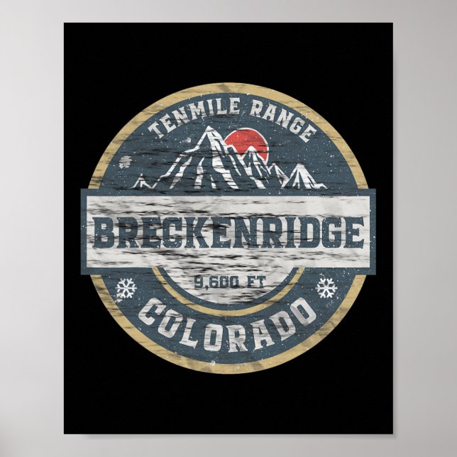 Poster Breckenridge Colorado Tenmile Range Rocky Mountain (Devant)