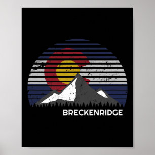 Poster Breckenridge Colorado X Co Drapeau Montagne 