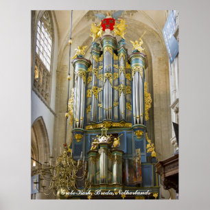 Poster Breda Grote Kerk, Pays-Bas