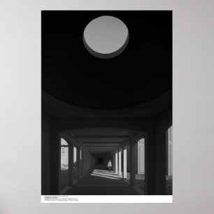 Poster Breezeway, Dome and Small Figure, February, 1967