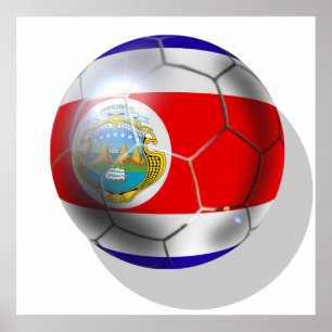 Poster Brésil 2014 Coupe du monde de football Costa Rica