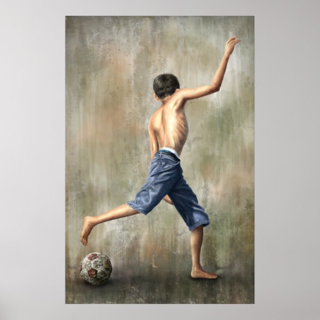 Poster Brésil 2014 Le soccer du désir Art par Jackie Liao (Devant)