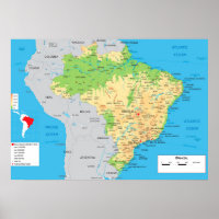 " Brésil : Carte physique ...