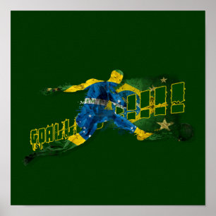 Poster Brésil chair de sang et de la gloire de football s