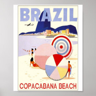 POSTER BRÉSIL COPACABANA