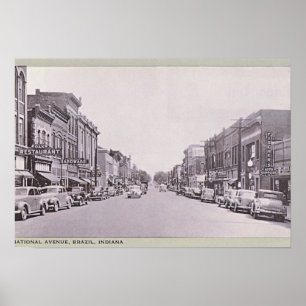 Poster Brésil, Indiana National Avenue