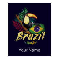 Brésil Vintage Toucan Drapeau Samba Masque Souveni