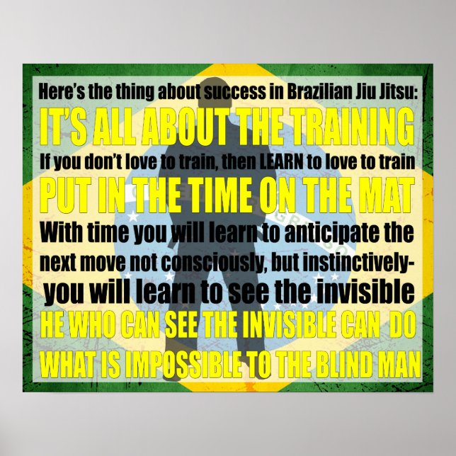Poster brésilien Jiu Jitsu "Voir l'invisible" (Devant)
