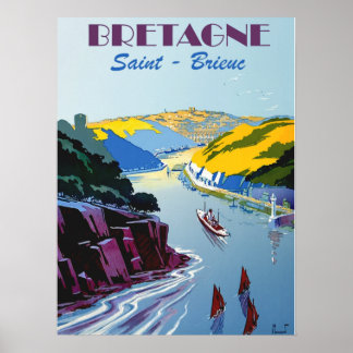 Poster Bretagne vintage - Bretagne France