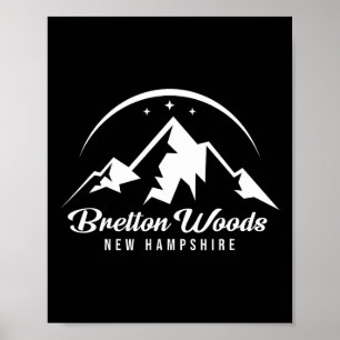Poster Bretton Woods New Hampshire Station de ski Neige