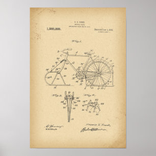 Poster Brevet 1918 Bicyclette