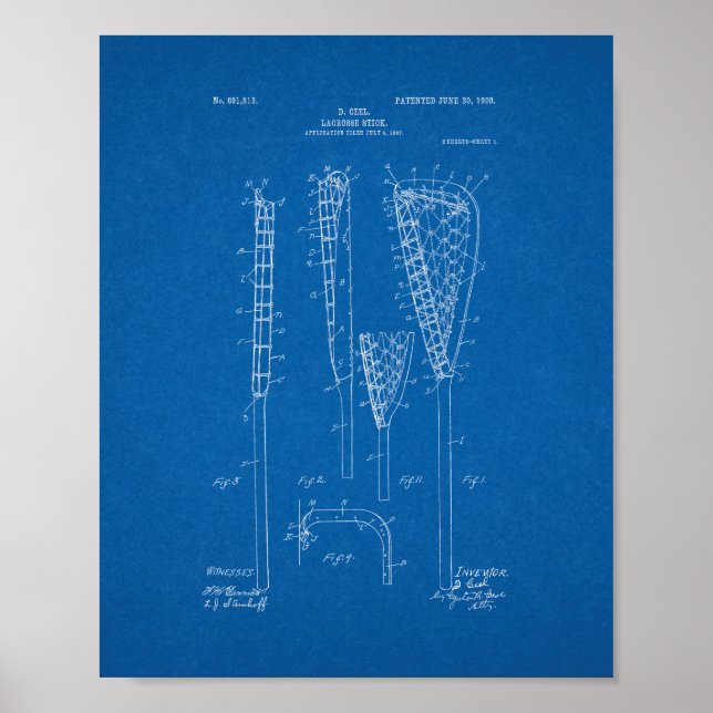 Poster Brevet à bâton de crosse - Plan directeur (Devant)