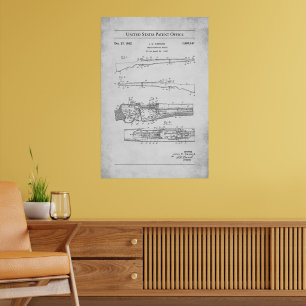 Poster Brevet américain 1892141 de 1932 - Fusil M1 Garand
