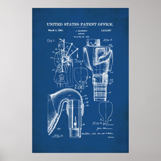 Poster Brevet américain - Bagpipes (Devant)
