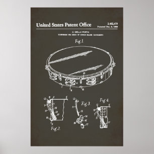 Poster Brevet américain - Tambourine