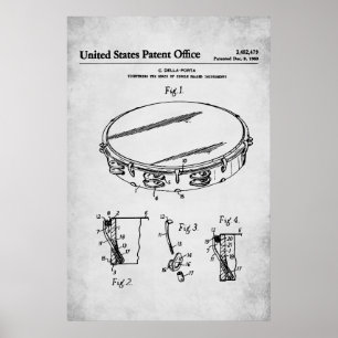 Poster Brevet américain - Tambourine
