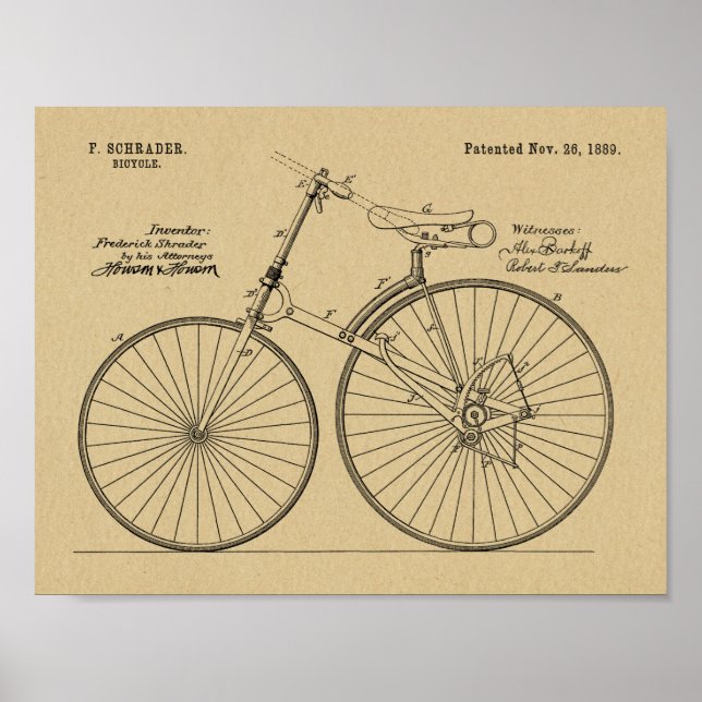 Poster Brevet d'art de 1889 sans chainerie Imprimer (Devant)