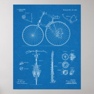 Poster Brevet d'art de 1889 sans chainerie Imprimer
