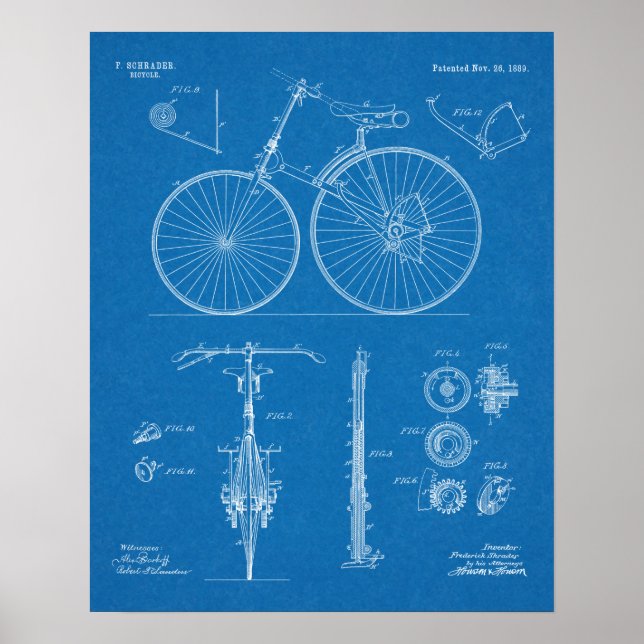 Poster Brevet d'art de 1889 sans chainerie Imprimer (Devant)