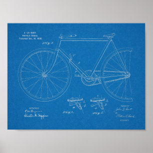 Poster Brevet d'art de 1899 pour freins à bicyclette Impr