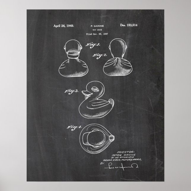 Poster Brevet de Canard Jouet (Devant)