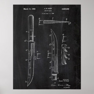 Poster Brevet de couteau
