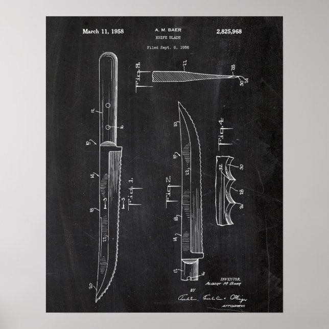 Poster Brevet de couteau (Devant)