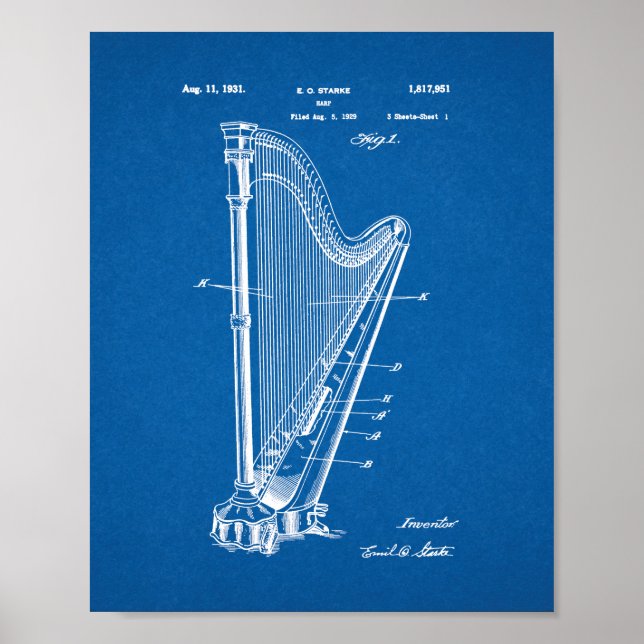 Poster Brevet de harpe - Plan directeur (Devant)