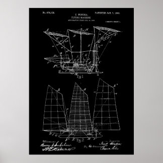 Poster brevet de machine volante