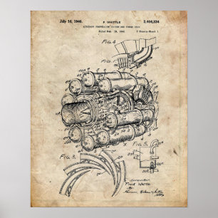 Poster Brevet de moteur à réaction