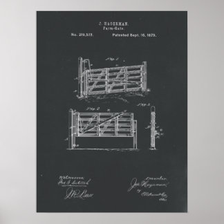 Poster Brevet de porte d'entrée de ferme Imprimer sur tab