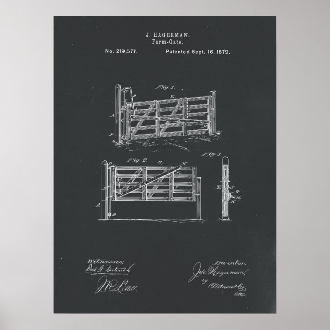 Poster Brevet de porte d'entrée de ferme Imprimer sur tab (Devant)