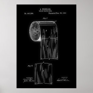 Poster Brevet de rouleau de papier toilette