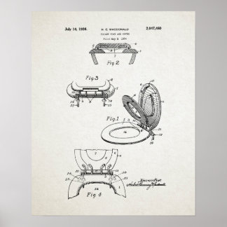 Poster Brevet de siège de toilette
