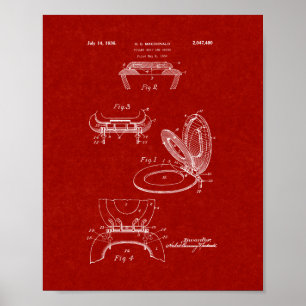 Poster Brevet de siège des toilettes et de couverture -
