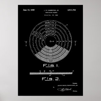 Poster Brevet de vinyle