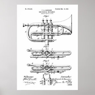 Poster Brevet d'instrument de musique éolienne