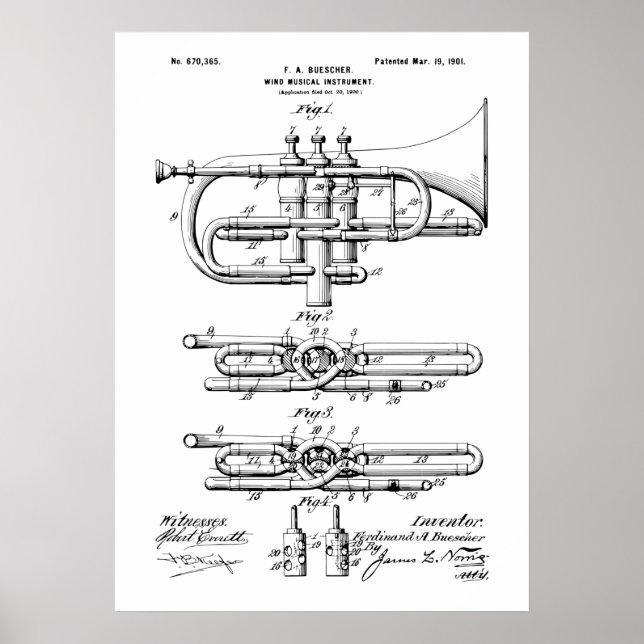Poster Brevet d'instrument de musique éolienne (Devant)