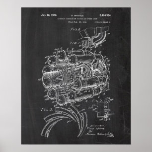 Poster Brevet moteur à réaction
