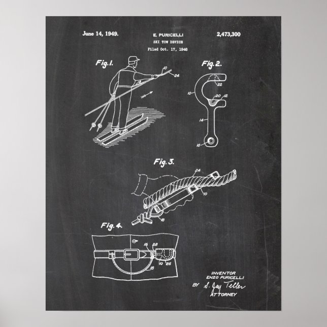 Poster Brevet Ski (Devant)