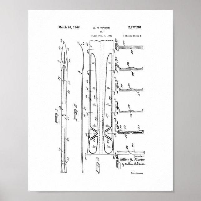 Poster Brevet Ski (Devant)