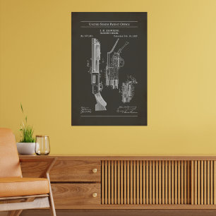 Poster Brevet US 577281 - Pump Action Shotgun 1897