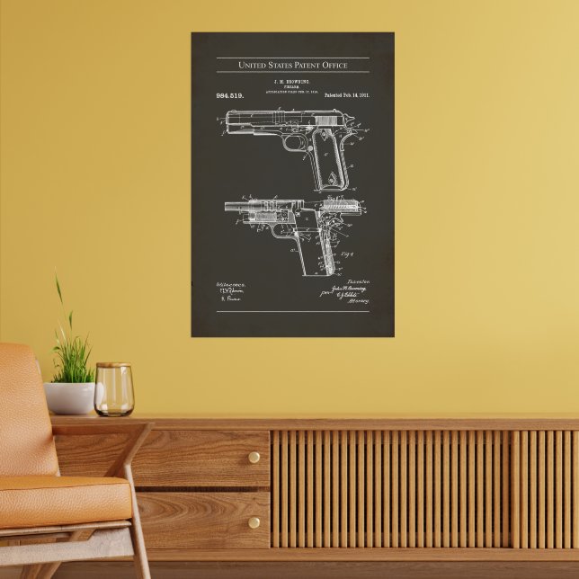 Poster Brevet US - Browning M1911 (Salon 2)